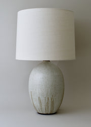 Large Oval Lamp in Flecked Ivory - Victoria Morris